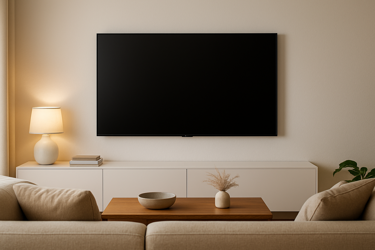 Flat-screen TV wall mounting service in DFW – secure and level installation on drywall, brick, or stone.